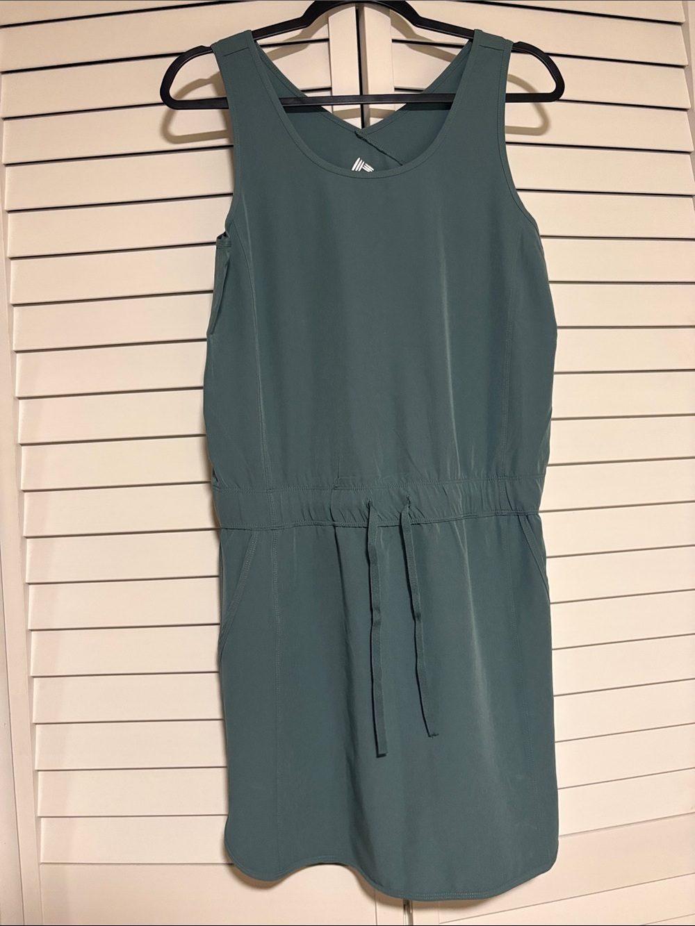 RBX Teal Sleeveless Drawstring Mini Athletic Dress
